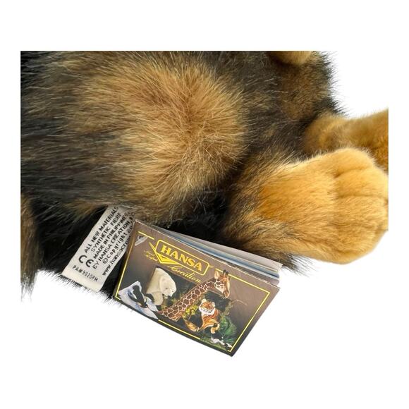 Hansa German Shepherd Dog Animal Stuffed Sitting Soft Realistic NWT FAST SHIP - Picture 8 of 12
